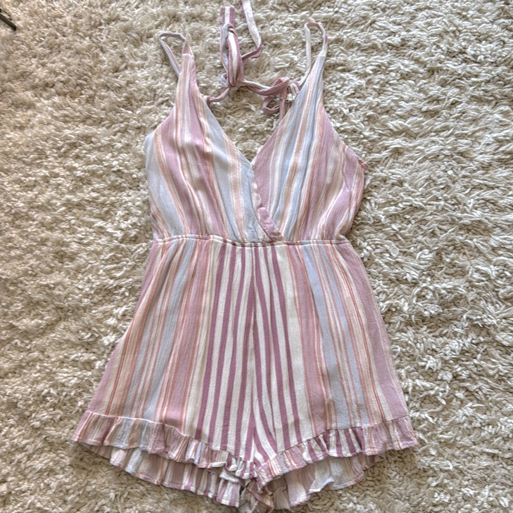 Multicolored Striped Romper